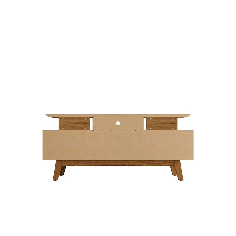 Yonkers Mid Century Modern Wood . Media Console Cabinet