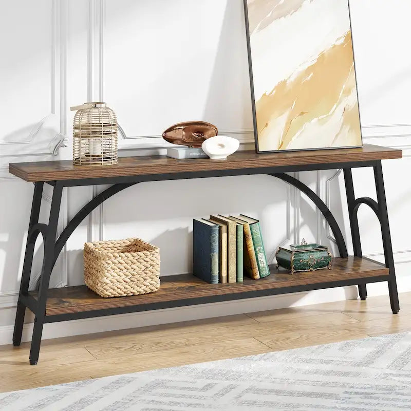 70.8Tables basses, tables consoles très longues à 2 niveaux pour l'entrée