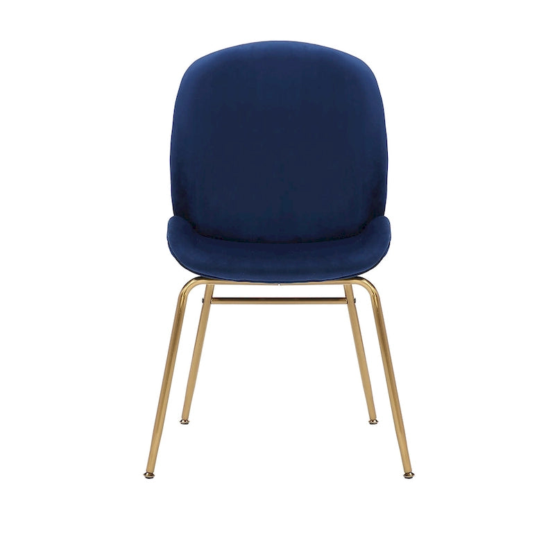 Chaise de salle à manger Porthos Home Cace en velours et pieds dorés
