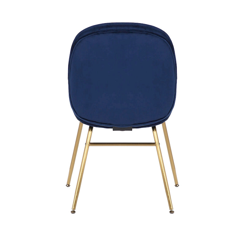 Chaise de salle à manger Porthos Home Cace en velours et pieds dorés