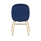 Chaise de salle à manger Porthos Home Cace en velours et pieds dorés