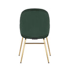 Chaise de salle à manger Porthos Home Cace en velours et pieds dorés