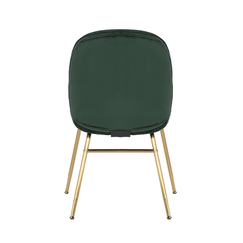 Chaise de salle à manger Porthos Home Cace en velours et pieds dorés