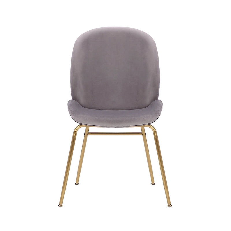 Chaise de salle à manger Porthos Home Cace en velours et pieds dorés