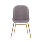 Chaise de salle à manger Porthos Home Cace en velours et pieds dorés