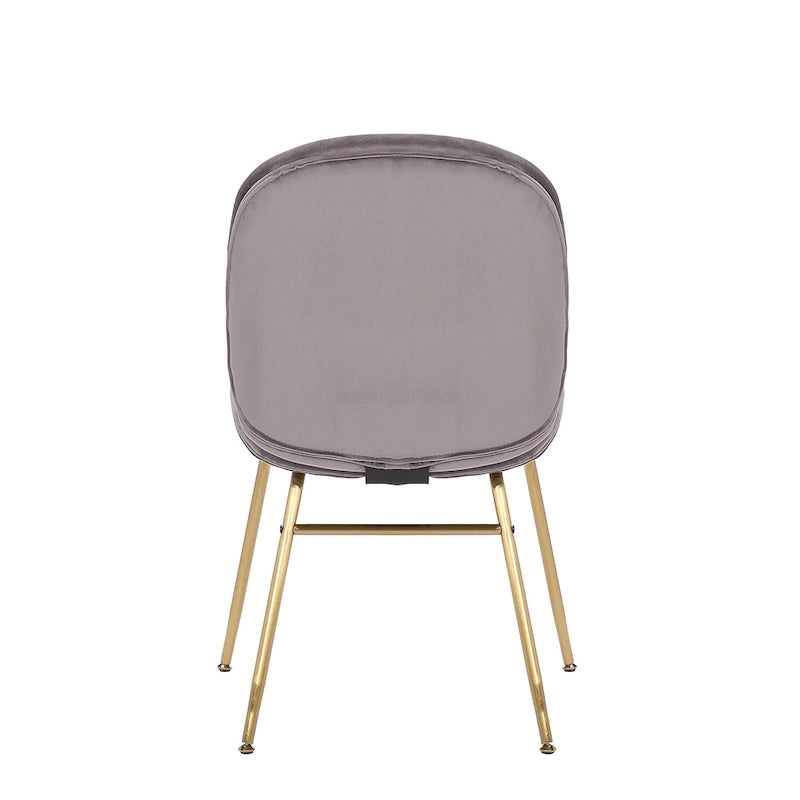 Chaise de salle à manger Porthos Home Cace en velours et pieds dorés