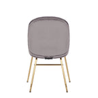 Chaise de salle à manger Porthos Home Cace en velours et pieds dorés