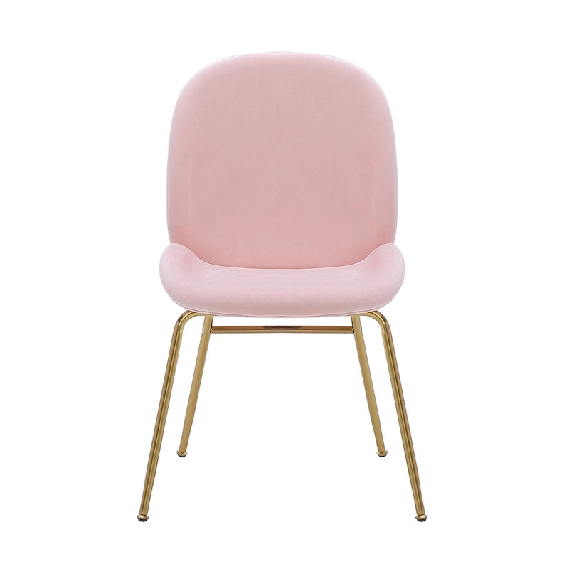 Chaise de salle à manger Porthos Home Cace en velours et pieds dorés