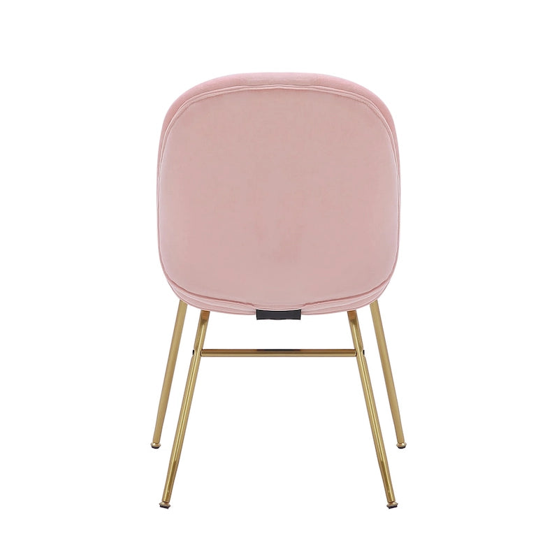 Chaise de salle à manger Porthos Home Cace en velours et pieds dorés