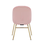 Chaise de salle à manger Porthos Home Cace en velours et pieds dorés