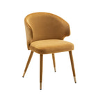 Chaises de salle à manger Porthos Home Ryn en velours avec garniture dorée, lot de 2