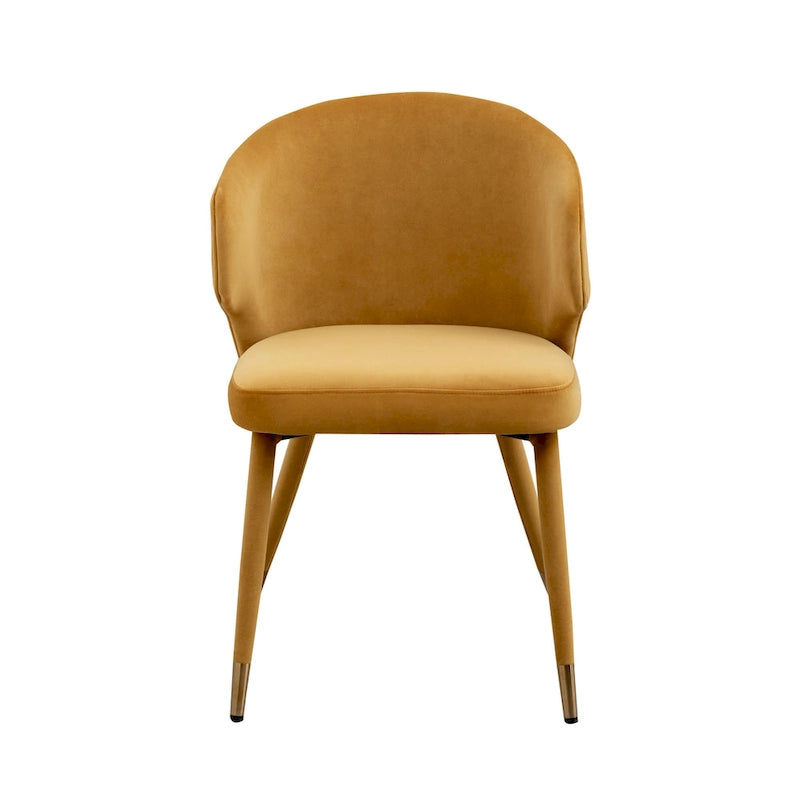 Chaises de salle à manger Porthos Home Ryn en velours avec garniture dorée, lot de 2
