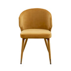 Chaises de salle à manger Porthos Home Ryn en velours avec garniture dorée, lot de 2