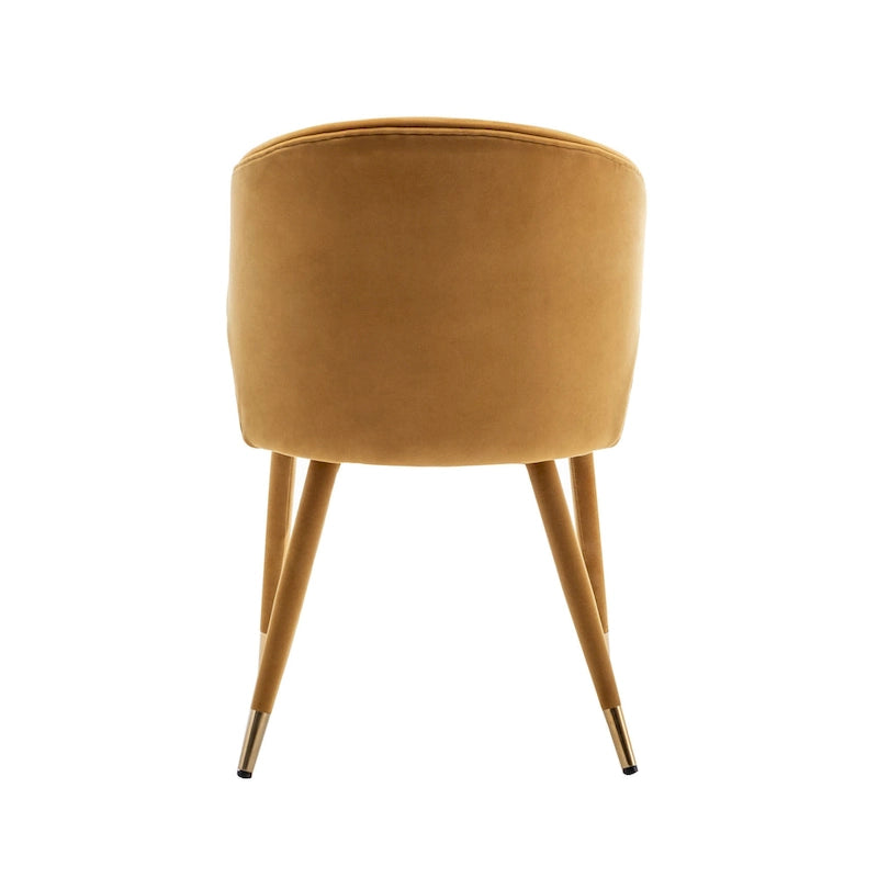 Chaises de salle à manger Porthos Home Ryn en velours avec garniture dorée, lot de 2
