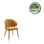 Chaises de salle à manger Porthos Home Ryn en velours avec garniture dorée, lot de 2
