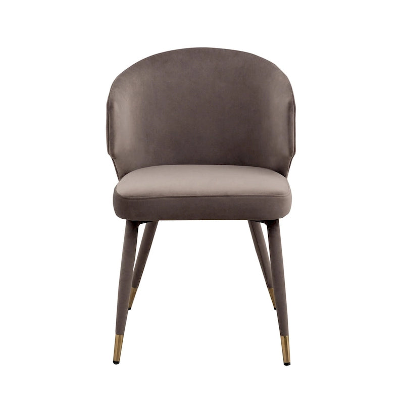 Chaises de salle à manger Porthos Home Ryn en velours avec garniture dorée, lot de 2