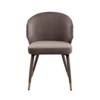 Chaises de salle à manger Porthos Home Ryn en velours avec garniture dorée, lot de 2