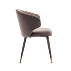 Chaises de salle à manger Porthos Home Ryn en velours avec garniture dorée, lot de 2