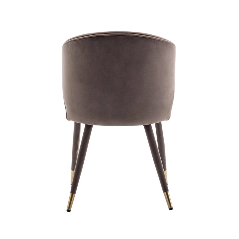 Chaises de salle à manger Porthos Home Ryn en velours avec garniture dorée, lot de 2