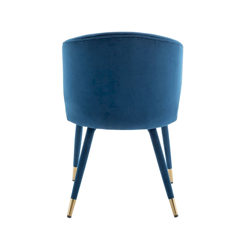 Chaises de salle à manger Porthos Home Ryn en velours avec garniture dorée, lot de 2