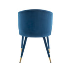 Chaises de salle à manger Porthos Home Ryn en velours avec garniture dorée, lot de 2