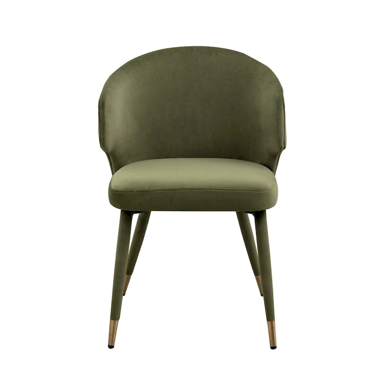 Chaises de salle à manger Porthos Home Ryn en velours avec garniture dorée, lot de 2