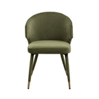 Chaises de salle à manger Porthos Home Ryn en velours avec garniture dorée, lot de 2