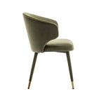 Chaises de salle à manger Porthos Home Ryn en velours avec garniture dorée, lot de 2