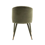 Chaises de salle à manger Porthos Home Ryn en velours avec garniture dorée, lot de 2