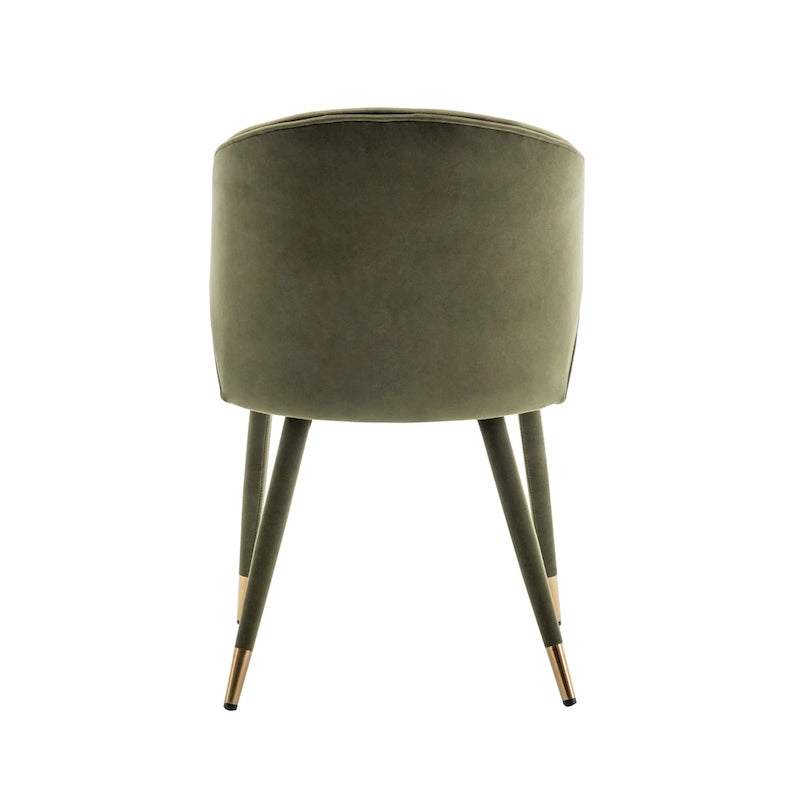 Chaises de salle à manger Porthos Home Ryn en velours avec garniture dorée, lot de 2