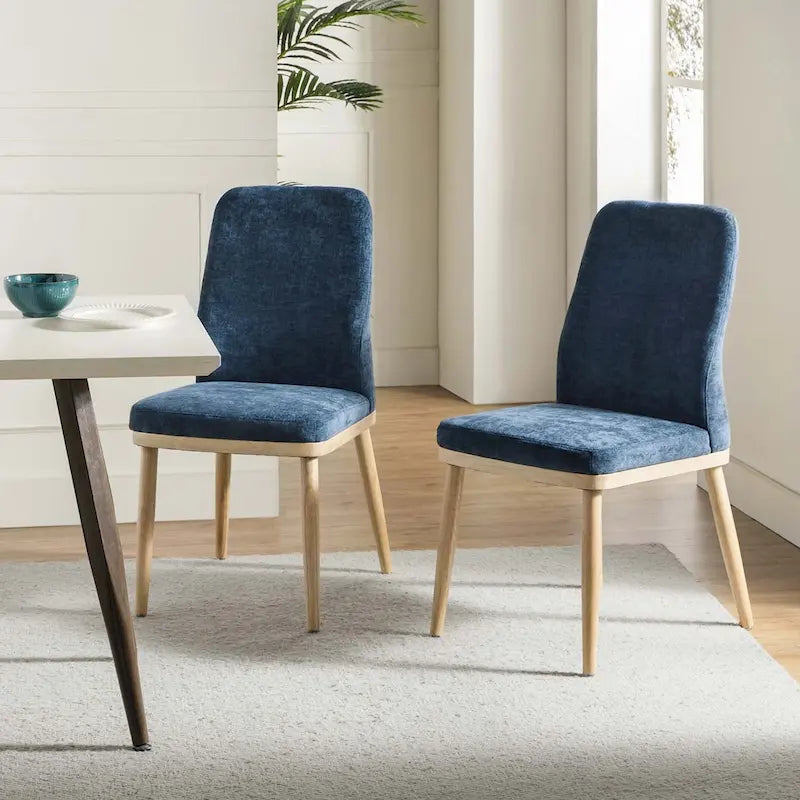 Lot de 2 chaises de salle à manger rembourrées Emilia Mid-century Modern par HULALA HOME