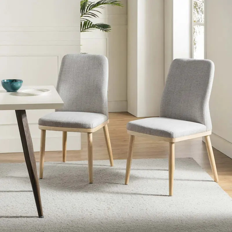 Lot de 2 chaises de salle à manger rembourrées Emilia Mid-century Modern par HULALA HOME