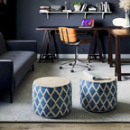 WYNDENHALL Nesbitt Boho Round Pouf, Natural Woven Braided Jute