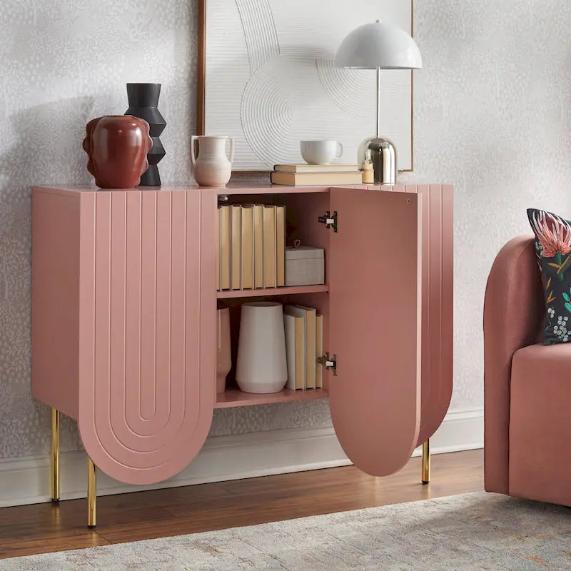 Buffet Lifestorey Ingrid à 3 portes festonnées, style Mid-Century