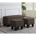 Banc coffre capitonné Mid-Century Modern avec plateau relevable