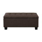 Banc coffre capitonné Mid-Century Modern avec plateau relevable