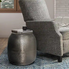 WYNDENHALL Riva Industrial 19 inch Wide Metal Storage Accent Side Table, Fully Assembled