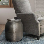 WYNDENHALL Riva Industrial 19 inch Wide Metal Storage Accent Side Table, Fully Assembled
