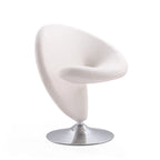 Fauteuil pivotant en mélange de laine et chrome Curl de Manhattan Comfort (lot de 2)