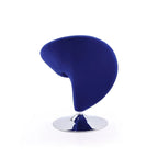 Fauteuil pivotant en mélange de laine et chrome Curl de Manhattan Comfort (lot de 2)