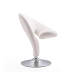 Fauteuil pivotant en mélange de laine et chrome Curl de Manhattan Comfort (lot de 2)
