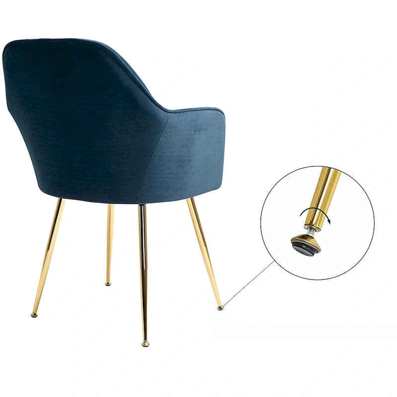 AVAWING Chaise de salle à manger capitonnée (Lot de 6) Fauteuil d'appoint en velours