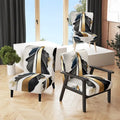 Designart Black And Gold Cubic Expression VII Upholstered Modern & Contemporary Accent Chair and Modern Arm Chair