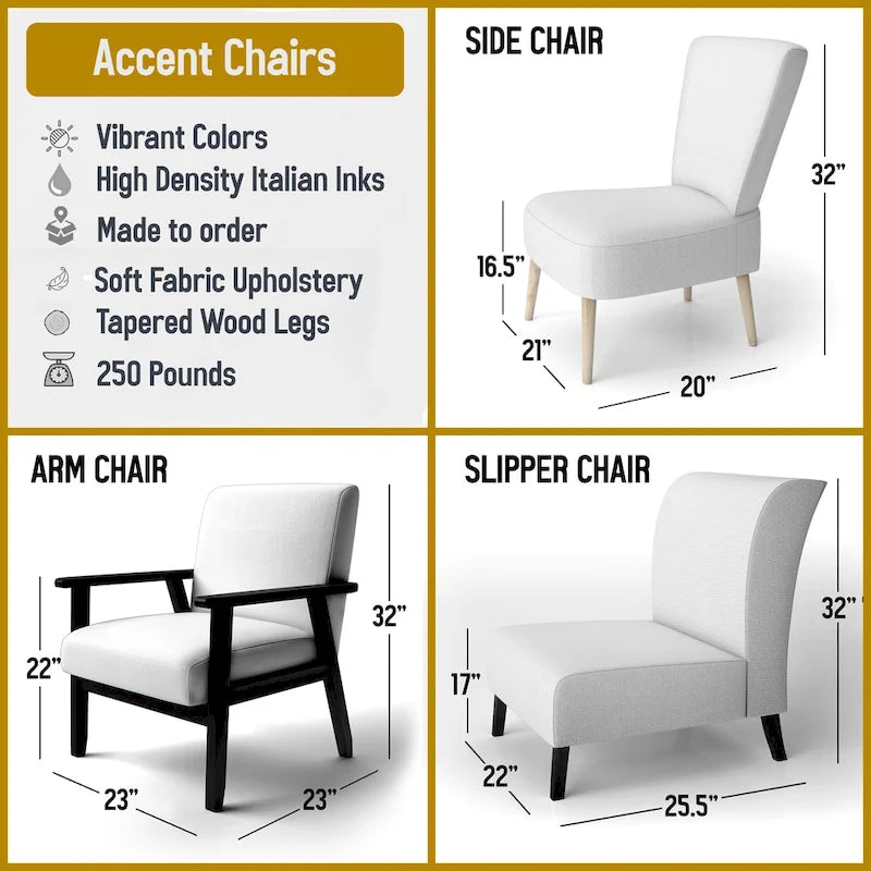 Designart Black And Gold Cubic Expression VII Upholstered Modern & Contemporary Accent Chair and Modern Arm Chair