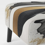 Designart Black And Gold Cubic Expression VII Upholstered Modern & Contemporary Accent Chair and Modern Arm Chair
