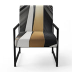 Designart Black And Gold Cubic Expression VII Upholstered Modern & Contemporary Accent Chair and Modern Arm Chair