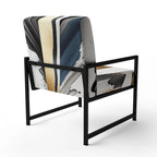 Designart Black And Gold Cubic Expression VII Upholstered Modern & Contemporary Accent Chair and Modern Arm Chair