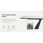 110.24 Inch Modern Minimalist 9 - Piece Extendable Sintered Stone Top Double Pedestal Dining Set