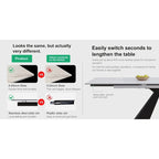 110.24 Inch Modern Minimalist 9 - Piece Extendable Sintered Stone Top Double Pedestal Dining Set