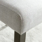 Upholstered Back Dining Chair with Wood Base Set of 2